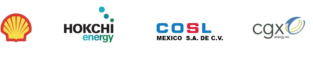 Clientes: Shell, Hokchi Energy, COSL México, CGX Energy